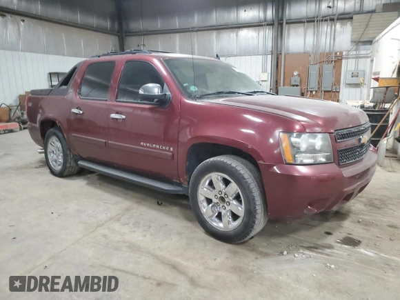 2008 Chevrolet Avalanche LTZ with VIN 3GNFK12368G126797, listed as a Copart auction lot 47109695 with 244,851 mi miles and Salvage Title. Bid and sale history available at carsss.com. Image 4.