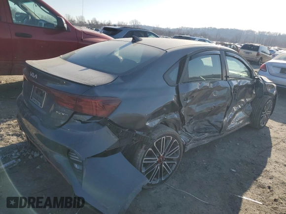 2024 Kia Forte GT with VIN 3KPF44AC8RE692589, listed as a Copart auction lot 48215805 with 30,887 mi miles and Salvage Title. Bid and sale history available at carsss.com. Image 3.