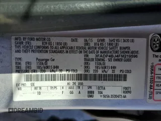 2015 Ford Fiesta SE z VIN 3FADP4BJ4FM219596, wystawiony jako Copart lot #44907085 z przebiegiem 104 629 mil mil oraz Szkoda całkowita • Salvage title. Historia ofert i sprzedaży dostępna na DreamBid. Obrazek 12.