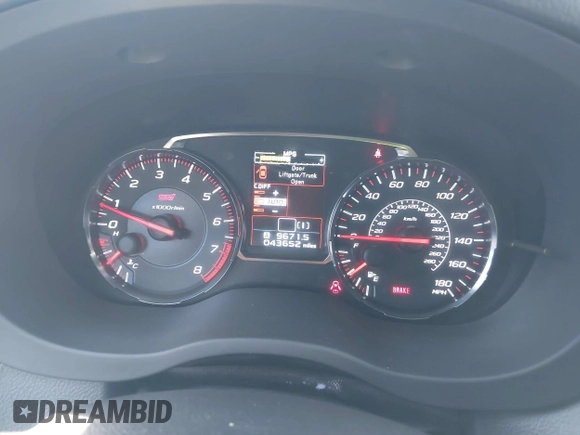 2019 Subaru WRX STI with VIN JF1VA2R67K9828279, listed as a IAAI auction lot 41728385 with 43,652 mi miles and . Bid and sale history available at DreamBid. Image 7.