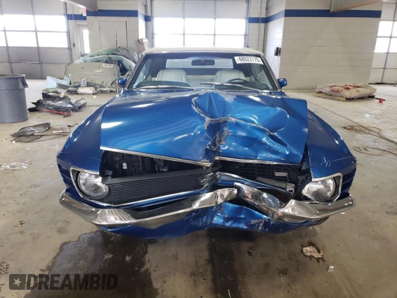 1970 Ford Mustang с VIN 0F03F166660, выставлен на аукционе Copart как лот 48023775 с пробегом 87 956 миль миль и Списание • Salvage title. История ставок и продаж доступна на DreamBid. Изображение 5.