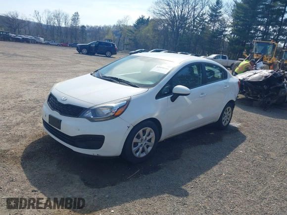 2014 Kia Rio LX with VIN KNADM4A37E6332282, listed as a IAAI auction lot 42050166 with 159,116 mi miles. Bid and sale history available at carsss.com. Image 18.