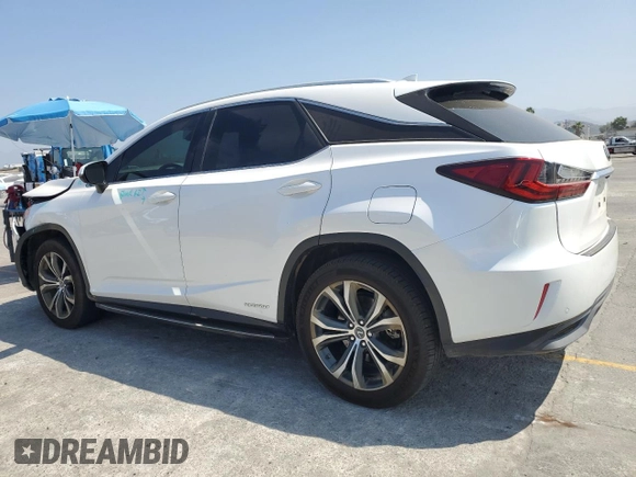 2019 Lexus RX 450h with VIN 2T2BGMCA0KC041135, listed as a Copart auction lot 58092455 with 97,599 mi miles and Salvage title. Bid and sale history available at DreamBid. Image 2.