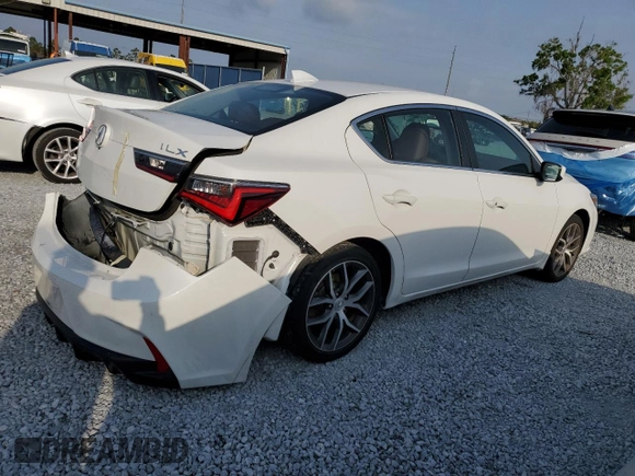 2020 Acura ILX w/Premium Pkg with VIN 19UDE2F79LA000999, listed as a Copart auction lot 50295255 with 0 mi miles and Salvage Title. Bid and sale history available at carsss.com. Image 3.