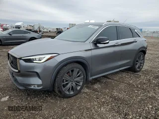 2020 Infiniti QX50 LUXE with VIN 3PCAJ5M13LF120754, listed as a Copart auction lot 45190605 with 51,121 mi miles and Salvage Title. Bid and sale history available at carsss.com. Image 1.