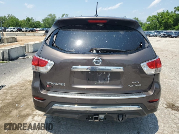 2015 Nissan Pathfinder S with VIN 5N1AR2MM1FC616327, listed as a Copart auction lot 59790175 with 141,116 mi miles and Salvage title. Bid and sale history available at DreamBid. Image 6.