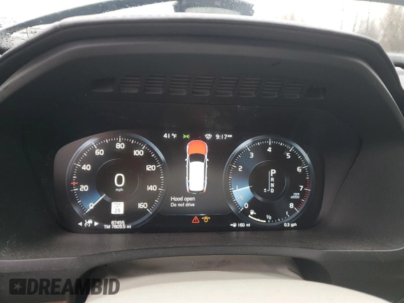 2020 Volvo XC90 Inscription with VIN YV4A221L1L1618474, listed as a Copart auction lot 45589905 with 87,455 mi miles and Salvage title. Bid and sale history available at DreamBid. Image 9.