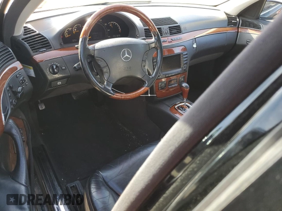 2005 Mercedes-Benz S-Class 4.3L with VIN WDBNG83J85A442285, listed as a Copart auction lot 80582794 with 189,762 mi miles and Clean Title. Bid and sale history available at carsss.com. Image 8.