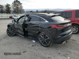 2024 Infiniti QX55 Luxe with VIN 3PCAJ5JR5RF110911, listed as a Copart auction lot 48920455 with 6,495 mi miles and Salvage Title. Bid and sale history available at DreamBid. Image 2.