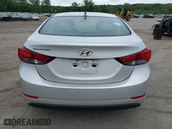 2015 Hyundai Elantra SE with VIN 5NPDH4AEXFH566691, listed as a Copart auction lot 61239075 with 165,317 mi miles and Salvage title. Bid and sale history available at DreamBid. Image 6.