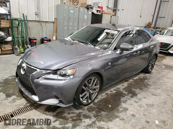 2014 Lexus IS 350 z VIN JTHCE1D29E5003519, wystawiony jako Copart lot #44748635 z przebiegiem 129 859 mil mil oraz Szkoda całkowita • Salvage title. Historia ofert i sprzedaży dostępna na DreamBid. Obrazek 1.