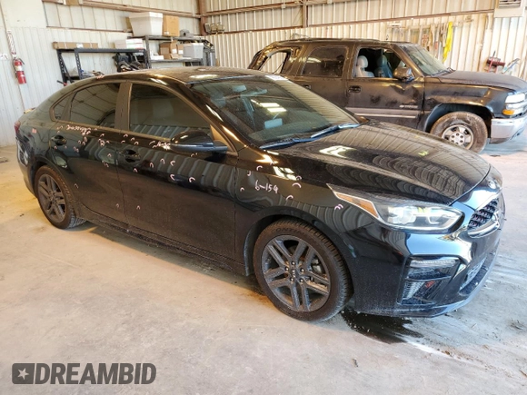 2021 Kia Forte GT-Line with VIN 3KPF34AD7ME375553, listed as a Copart auction lot 48064995 with 43,634 mi miles and Clean Title. Bid and sale history available at carsss.com. Image 4.