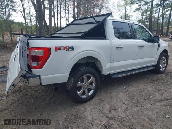 2021 Ford F-150 XL with VIN 1FTFW1E86MKD97432, listed as a IAAI auction lot 41941972 with 107,395 mi miles. Bid and sale history available at carsss.com. Image 4.