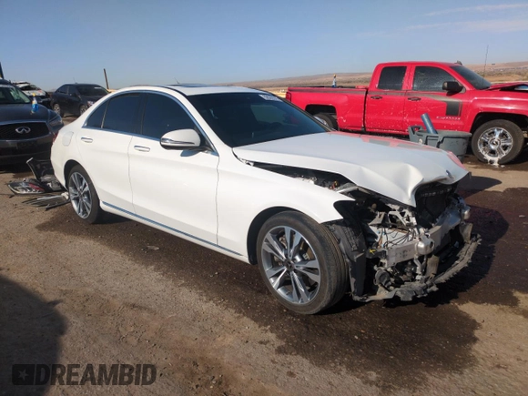 2020 Mercedes-Benz C with VIN W1KWF8DB1LR571800, listed as a Copart auction lot 52022015 with 67,156 mi miles and Salvage Title. Bid and sale history available at carsss.com. Image 4.