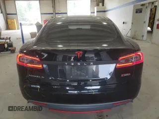 2015 Tesla Model S 85D with VIN 5YJSA1E45FF110480, listed as a Copart auction lot 49107655 with 186,150 mi miles and Salvage Title. Bid and sale history available at carsss.com. Image 6.
