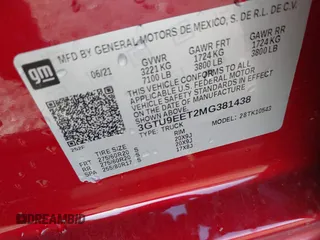2021 GMC Sierra 1500 AT4 with VIN 3GTU9EET2MG381438, listed as a IAAI auction lot 41096535 with 72,463 mi miles. Bid and sale history available at carsss.com. Image 9.