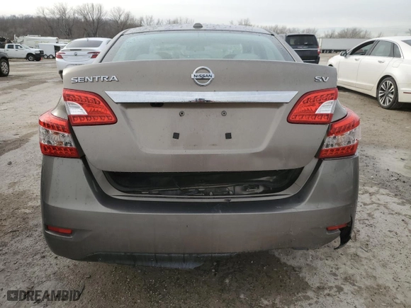 2015 Nissan Sentra SV with VIN 3N1AB7AP7FY293383, listed as a Copart auction lot 46693425 with 122,682 mi miles and Salvage Title. Bid and sale history available at carsss.com. Image 6.
