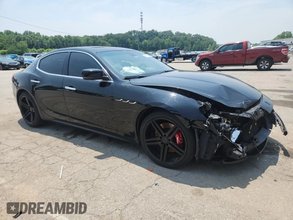 2014 Maserati Ghibli S Q4 with VIN ZAM57RTA5E1122165, listed as a Copart auction lot 60257835 with Not provided miles and Salvage title. Bid and sale history available at DreamBid. Image 4.