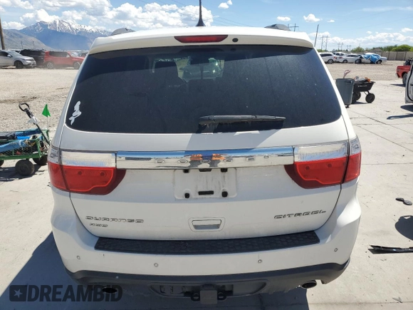 2012 Dodge Durango Citadel with VIN 1C4SDJET7CC309313, listed as a Copart auction lot 56491065 with 154,116 mi miles and Salvage title. Bid and sale history available at DreamBid. Image 6.