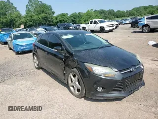 2014 Ford Focus Titanium with VIN 1FADP3N27EL251229, listed as a Copart auction lot 62201195 with 75,534 mi miles and Salvage title. Bid and sale history available at DreamBid. Image 13.