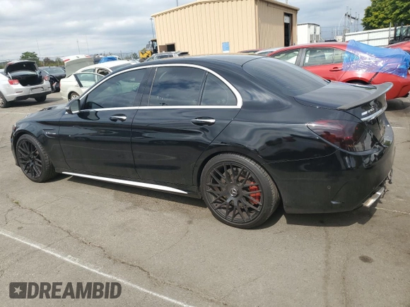 2016 Mercedes-Benz C 63 S AMG with VIN 55SWF8HB3GU127350, listed as a Copart auction lot 72689024 with 66,299 mi miles and Salvage title. Bid and sale history available at DreamBid. Image 2.