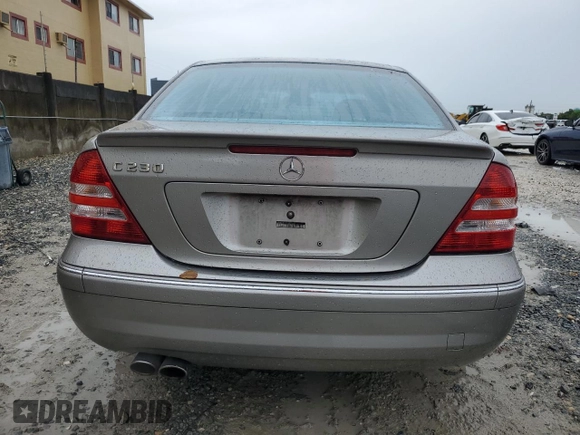 2007 Mercedes-Benz C 230 Sport with VIN WDBRF52H67E027057, listed as a Copart auction lot 59568325 with 144,208 mi miles and Salvage title. Bid and sale history available at DreamBid. Image 6.