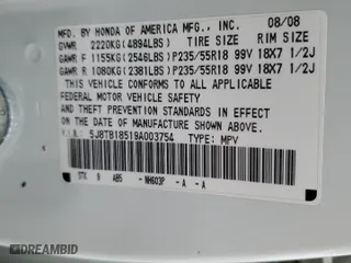 2009 Acura RDX Tech Pkg with VIN 5J8TB18519A003754, listed as a Copart auction lot 43311175 with 88,768 mi miles and Salvage Title. Bid and sale history available at carsss.com. Image 13.