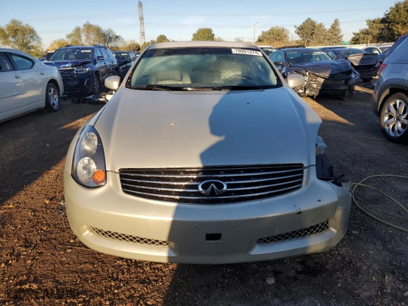 2005 Infiniti G35 Coupe with VIN JNKCV54E45M416441, listed as a Copart auction lot 76091374 with 78104 miles and Salvage Title. Bid and sale history available at carsss.com. Image 5.