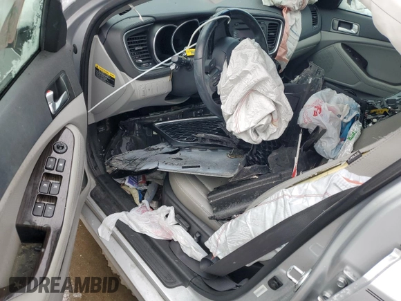 2015 Kia Optima EX with VIN 5XXGN4A71FG433773, listed as a Copart auction lot 43358985 with 53,262 mi miles and Salvage Title. Bid and sale history available at carsss.com. Image 8.