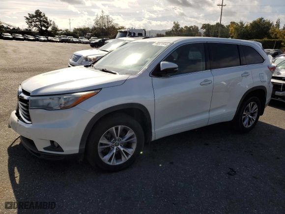 2016 Toyota Highlander LE with VIN 5TDBKRFH0GS281325, listed as a Copart auction lot 80321914 with 87,973 mi miles and Salvage Title. Bid and sale history available at carsss.com. Image 1.