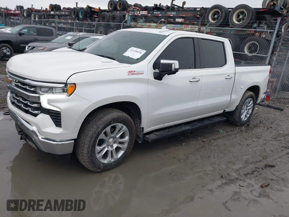 2024 Chevrolet Silverado 1500 LTZ with VIN 1GCUDGE84RZ144124, listed as a IAAI auction lot 41430436 with 13,186 mi miles and . Bid and sale history available at DreamBid. Image 2.