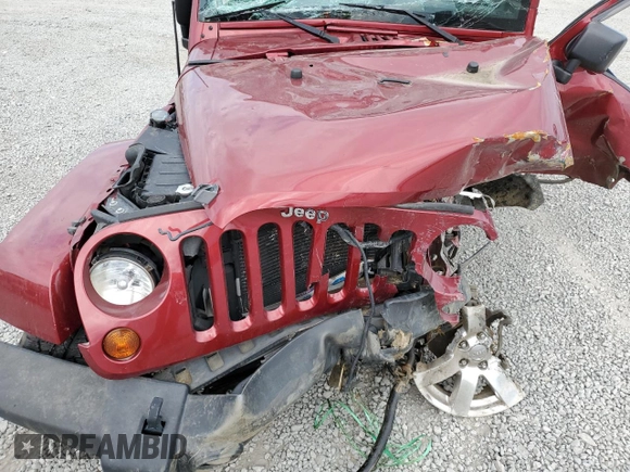 2013 Jeep Wrangler Unlimited Sahara with VIN 1C4BJWEG6DL548801, listed as a Copart auction lot 54563075 with Not provided miles and Salvage title. Bid and sale history available at DreamBid. Image 11.