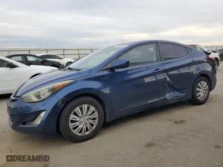 2016 Hyundai Elantra GL with VIN 5NPDH4AE9GH714105, listed as a Copart auction lot 43834555 with 185,180 mi miles and Salvage Title. Bid and sale history available at carsss.com. Image 1.
