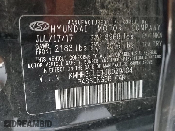 2018 Hyundai Elantra GT with VIN KMHH35LE1JU029804, listed as a Copart auction lot 79774954 with 74,868 mi miles and Salvage Title. Bid and sale history available at carsss.com. Image 12.