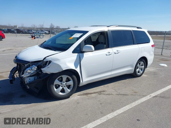 2012 Toyota Sienna LE AAS with VIN 5TDKK3DC3CS213969, listed as a IAAI auction lot 41822753 with 95,766 mi miles and . Bid and sale history available at DreamBid. Image 2.