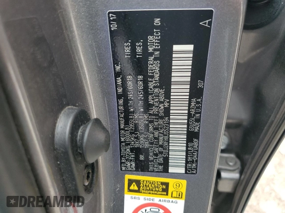 2018 Toyota Highlander SE z VIN 5TDJZRFH8JS523194, wystawiony jako Copart lot #57434645 z przebiegiem 57 965 mil mil oraz Szkoda całkowita • Salvage title. Historia ofert i sprzedaży dostępna na DreamBid. Obrazek 12.