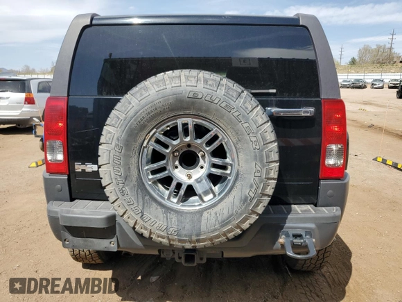 2007 Hummer H3 SUV with VIN 5GTDN13E078251900, listed as a Copart auction lot 52527405 with 172,203 mi miles and Clean Title. Bid and sale history available at carsss.com. Image 6.