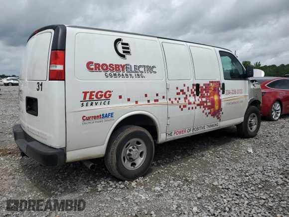2024 Chevrolet Express Cargo с VIN 1GCWGAF79R1103764, выставлен на аукционе Copart как лот 57837425 с пробегом 24 563 миль миль и Списание • Salvage title. История ставок и продаж доступна на DreamBid. Изображение 3.