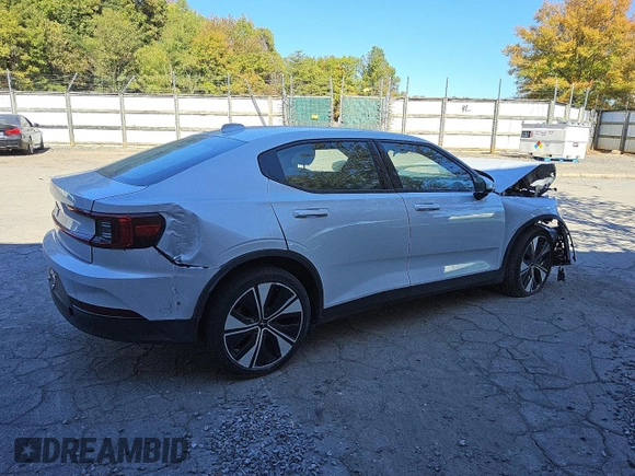 2023 Polestar 2 with VIN YSMED3KA8PL149139, listed as a Copart auction lot 71019124 with 24,023 mi miles and Non Repairable. Bid and sale history available at carsss.com. Image 3.