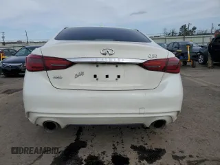 2018 Infiniti Q50 3.0t SPORT with VIN JN1EV7AR9JM436033, listed as a Copart auction lot 48145445 with 0 mi miles and Salvage Title. Bid and sale history available at carsss.com. Image 6.