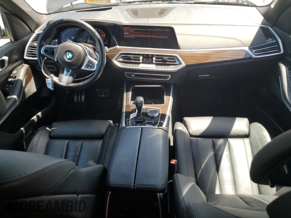 2021 BMW X5 xDrive40i with VIN 5UXCR6C06M9H65380, listed as a Copart auction lot 57445405 with 33,916 mi miles and Salvage title. Bid and sale history available at DreamBid. Image 8.