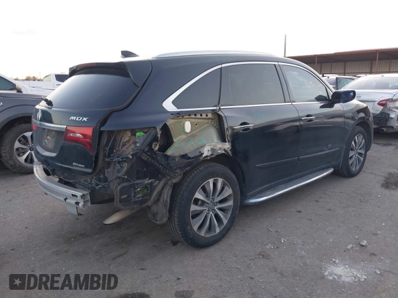 2014 Acura MDX Tech Pkg with VIN 5FRYD4H4XEB027753, listed as a IAAI auction lot 41131970 with 103,586 mi miles. Bid and sale history available at carsss.com. Image 4.