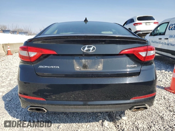 2015 Hyundai Sonata Sport with VIN 5NPE34AF9FH093247, listed as a Copart auction lot 47123355 with 106,105 mi miles and Clean title. Bid and sale history available at DreamBid. Image 6.