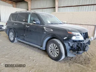 2021 Nissan Armada SV with VIN JN8AY2AC3M9146948, listed as a Copart auction lot 82648434 with 121,254 mi miles and Salvage Title. Bid and sale history available at carsss.com. Image 4.