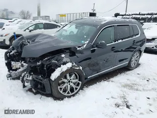 2023 BMW X7 xDrive40i with VIN 5UX23EM02P9P75041, listed as a IAAI auction lot 41563740 with 1 mi miles. Bid and sale history available at carsss.com. Image 2.