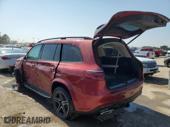 2024 Mercedes-Benz GLS 450 with VIN 4JGFF5KE0RB120067, listed as a Copart auction lot 68669414 with 7,581 mi miles and Salvage Title. Bid and sale history available at DreamBid. Image 2.
