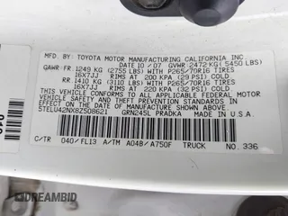 2008 Toyota Tacoma with VIN 5TELU42NX8Z508621, listed as a IAAI auction lot 41839985 with Not provided miles and . Bid and sale history available at DreamBid. Image 9.