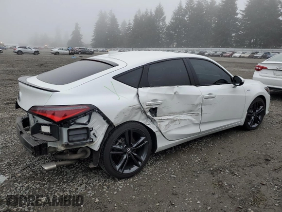 2024 Acura Integra Technology with VIN 19UDE4G7XRA012730, listed as a Copart auction lot 82711864 with 8,707 mi miles and Salvage title. Bid and sale history available at DreamBid. Image 3.