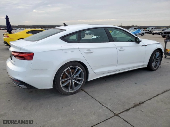 2024 Audi A5 Sportback S line Premium with VIN WAUDACF55RA081956, listed as a Copart auction lot 45526665 with 8,015 mi miles and Salvage Title. Bid and sale history available at carsss.com. Image 3.