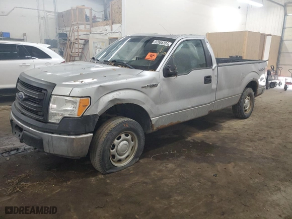 2013 Ford F-150 XL with VIN 1FTNF1EF1DKF15607, listed as a Copart auction lot 82868284 with 206,015 mi miles and Salvage Title. Bid and sale history available at carsss.com. Image 1.